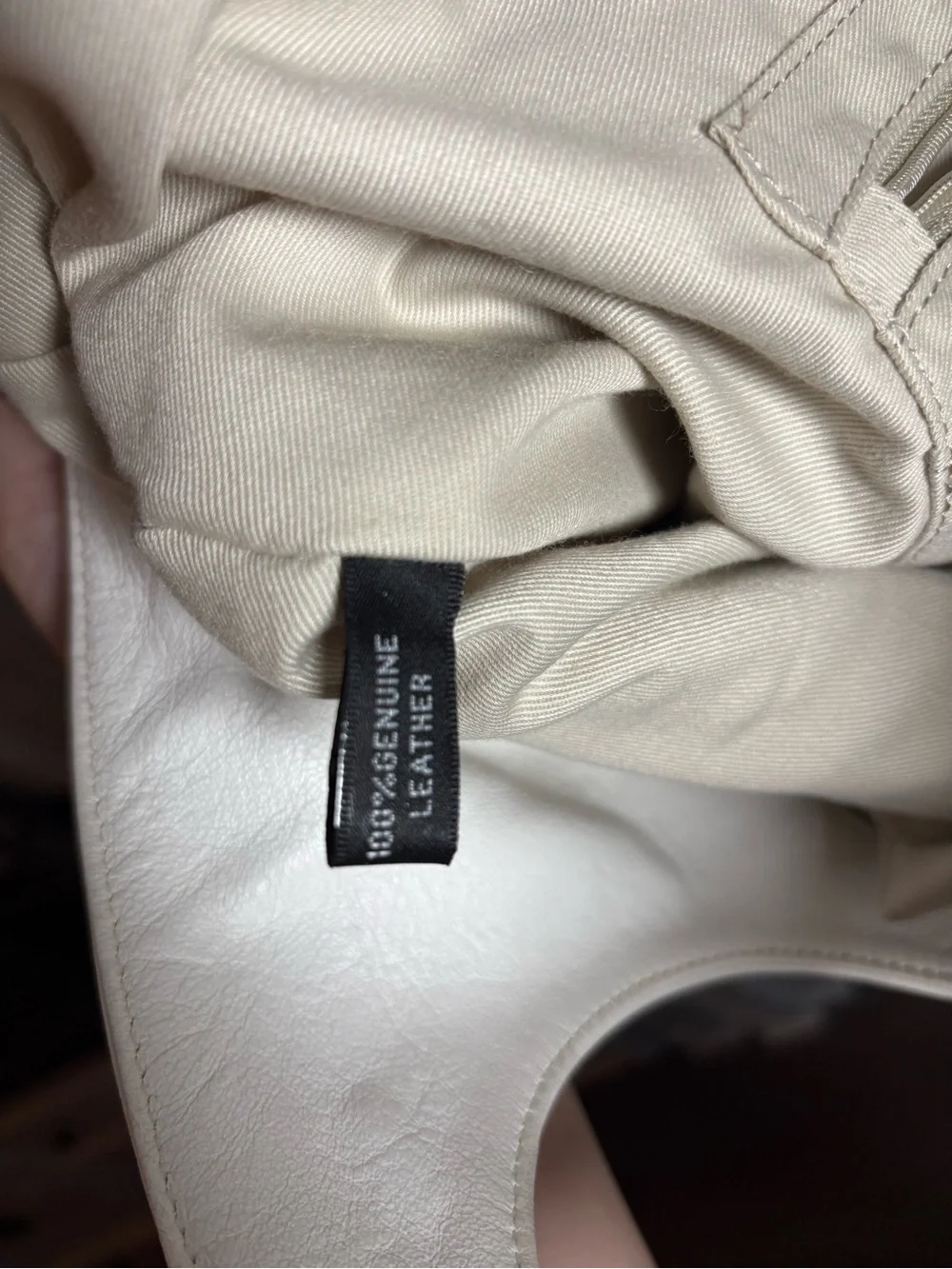 DKNY White Leather Hobo Bag Classic Everyday
